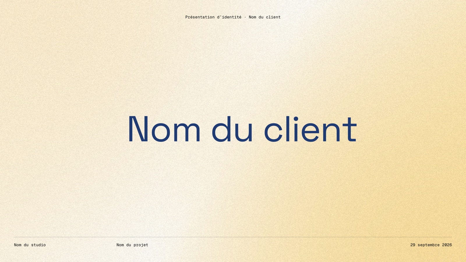 La couverture d’une présentation d’identité